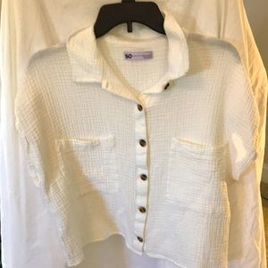 Gauzy summer top.  Like new.  Waist or crop length.  Sz Lg